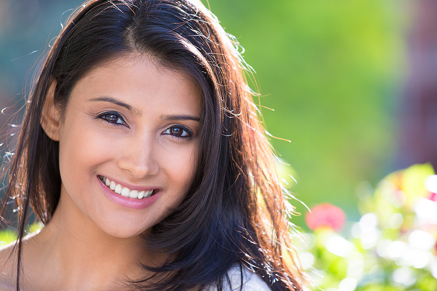 woman smiling
