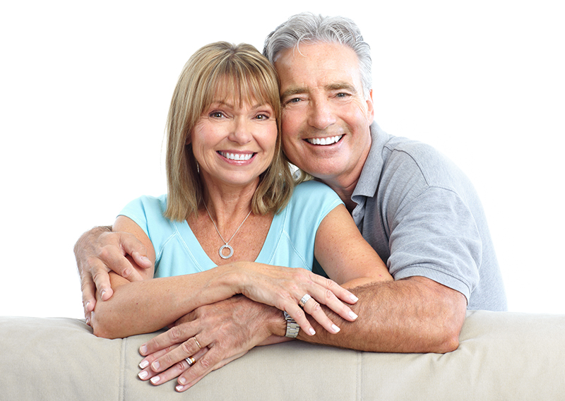 Senior Happy Couple With Dental Implants From Dental Specialties